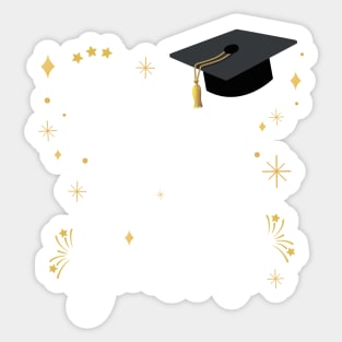 Proud Mom Of Graduate | Quote With White Text Family Graduation Sticker